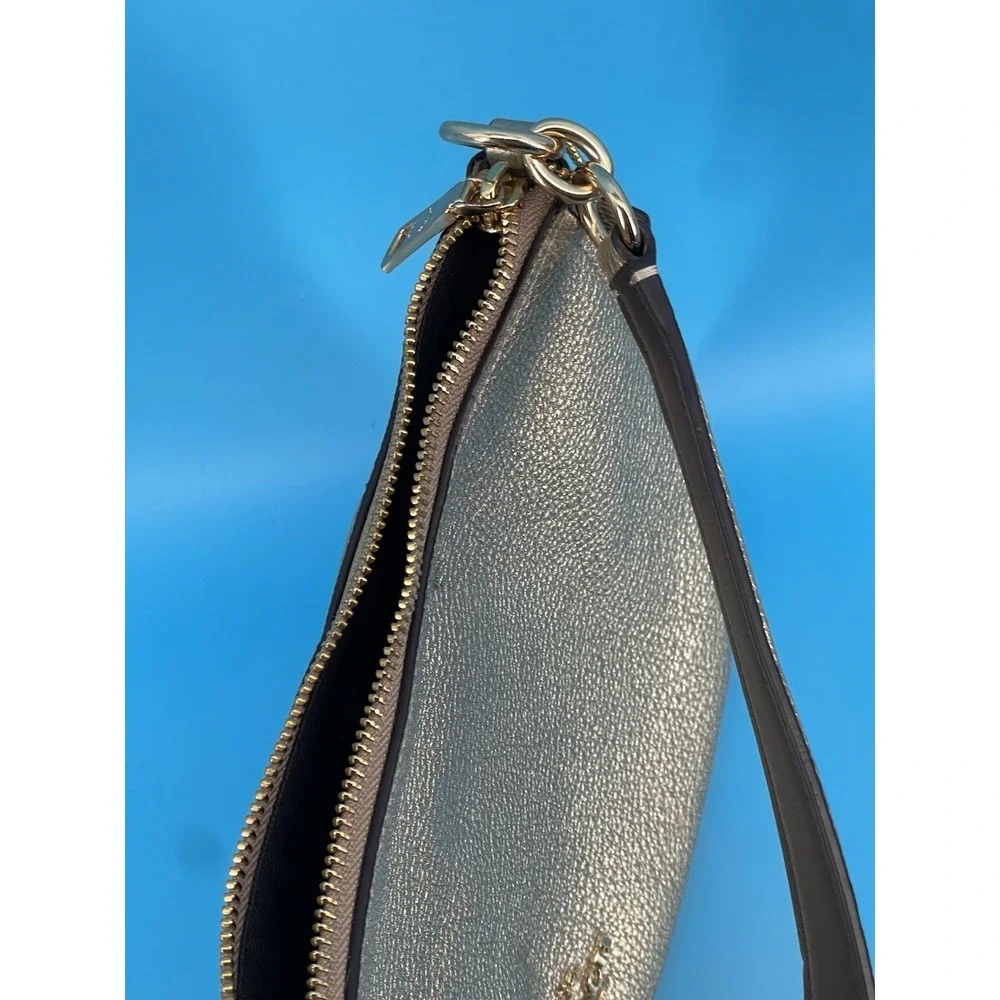 COACH Champagne Gold Metallic Leather Shoulder Bag Purse Handbag – Designer
